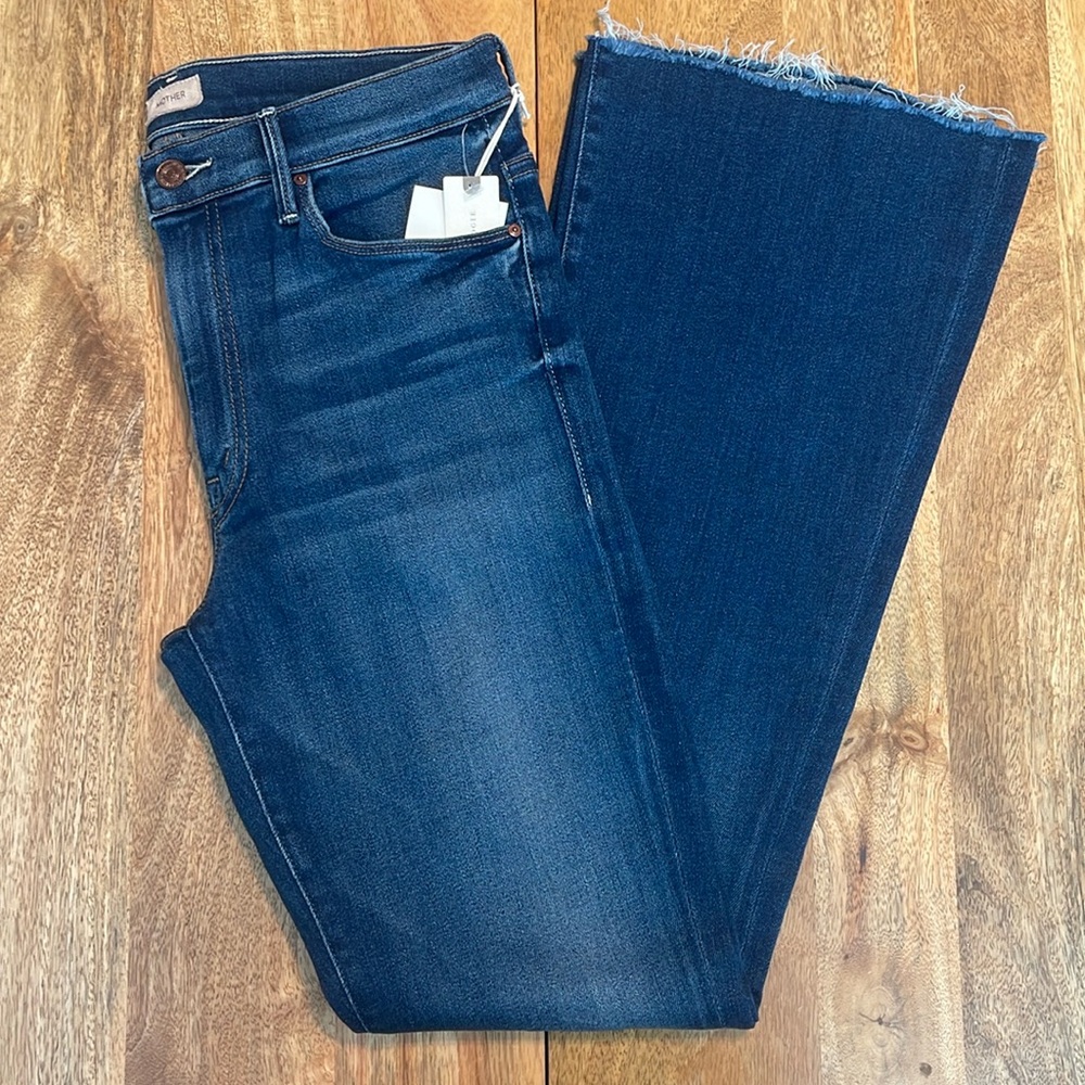 NWT Mother The Weekender Fray Denim